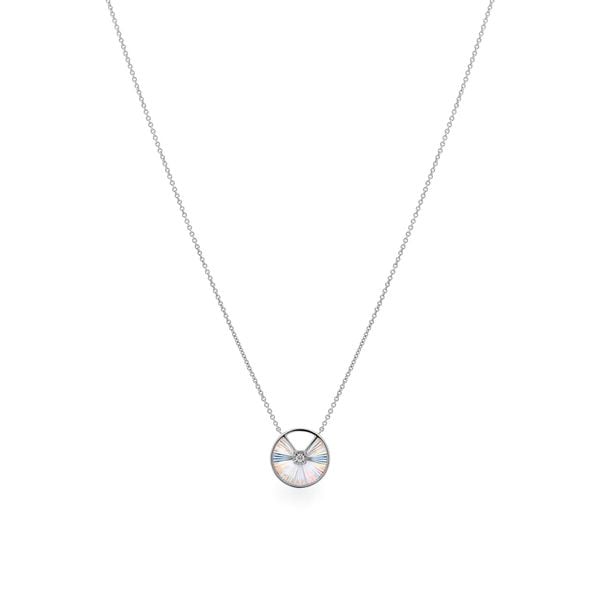 Dây liền mặt vàng trắng 14K gắn kim cương DOJI ALPR400223F2DA1