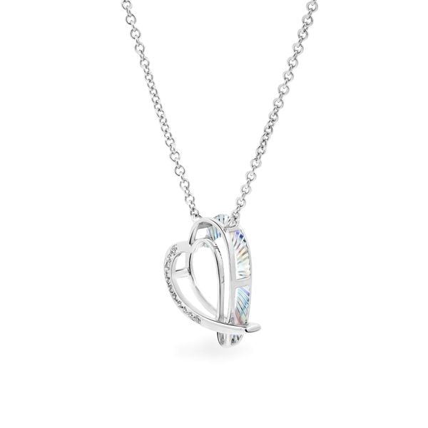 Dây liền mặt vàng trắng 14K gắn kim cương DOJI ALPR400225F2DA1