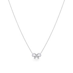 Dây liền mặt vàng trắng 14K gắn kim cương DOJI ALPR400226F2DA1