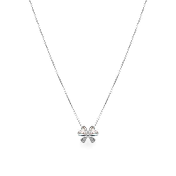 Dây liền mặt vàng trắng 14K gắn kim cương DOJI ALPR400227F2DA1