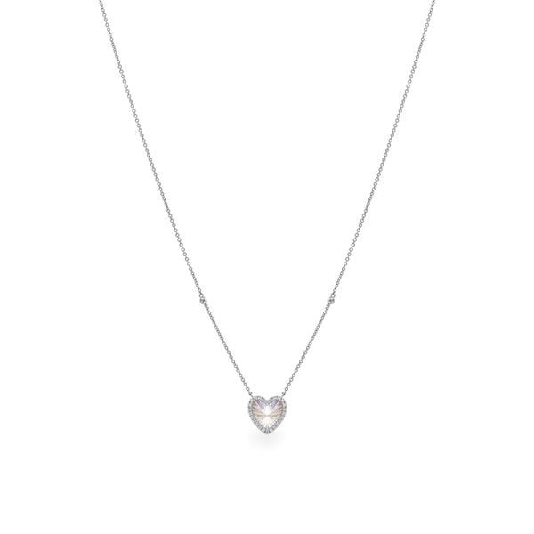 Dây liền mặt vàng trắng 14K gắn kim cương DOJI ALPR400232F2DA1