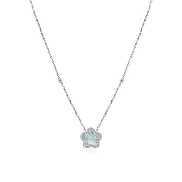 Dây liền mặt vàng trắng 14K gắn kim cương DOJI ALPR400233F2DA1