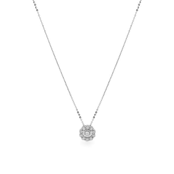 Dây liền mặt vàng trắng 14K gắn kim cương DOJI ALPR600075F2DA1