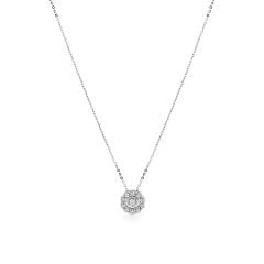Dây liền mặt vàng trắng 14K gắn kim cương DOJI ALPR600075F2DA1