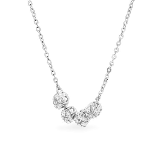 Dây liền mặt vàng trắng 14K gắn kim cương DOJI ALPR600093F2DA1