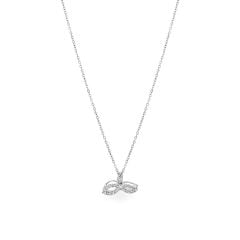 Dây liền mặt vàng trắng 14K gắn kim cương DOJI ALPR600097F2DA1