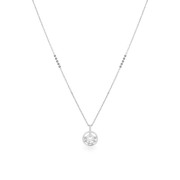 Dây liền mặt vàng trắng 14K gắn kim cương DOJI ALPR600098F2DA1