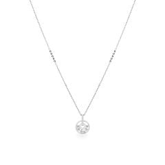 Dây liền mặt vàng trắng 14K gắn kim cương DOJI ALPR600098F2DA1