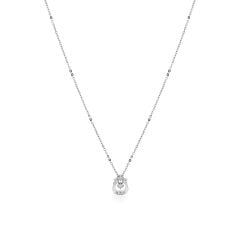 Dây liền mặt vàng trắng 14K gắn kim cương DOJI ALPR600100F2DA1