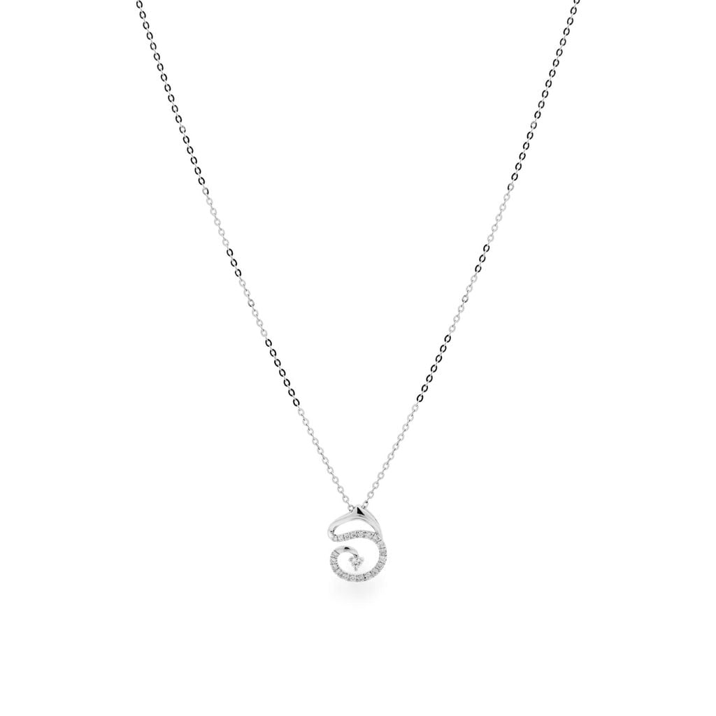 Dây liền mặt vàng trắng 14K gắn kim cương DOJI ALPR600102F2DA1 