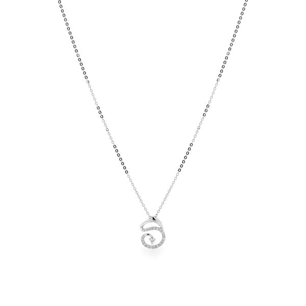 Dây liền mặt vàng trắng 14K gắn kim cương DOJI ALPR600102F2DA1