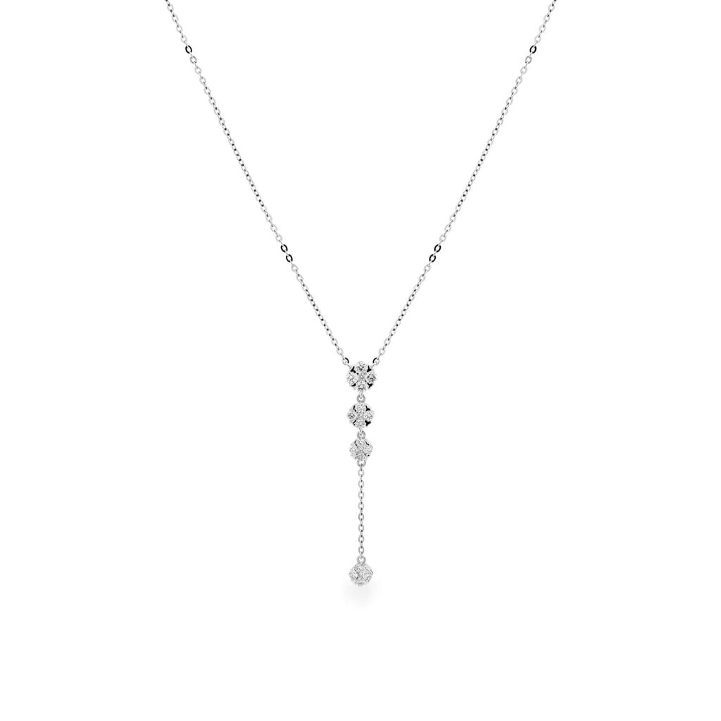 Dây liền mặt vàng trắng 14K gắn kim cương DOJI ALPR600116F2DA1 