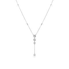 Dây liền mặt vàng trắng 14K gắn kim cương DOJI ALPR600116F2DA1