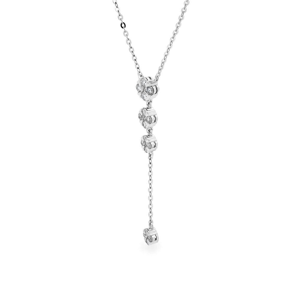 Dây liền mặt vàng trắng 14K gắn kim cương DOJI ALPR600116F2DA1 