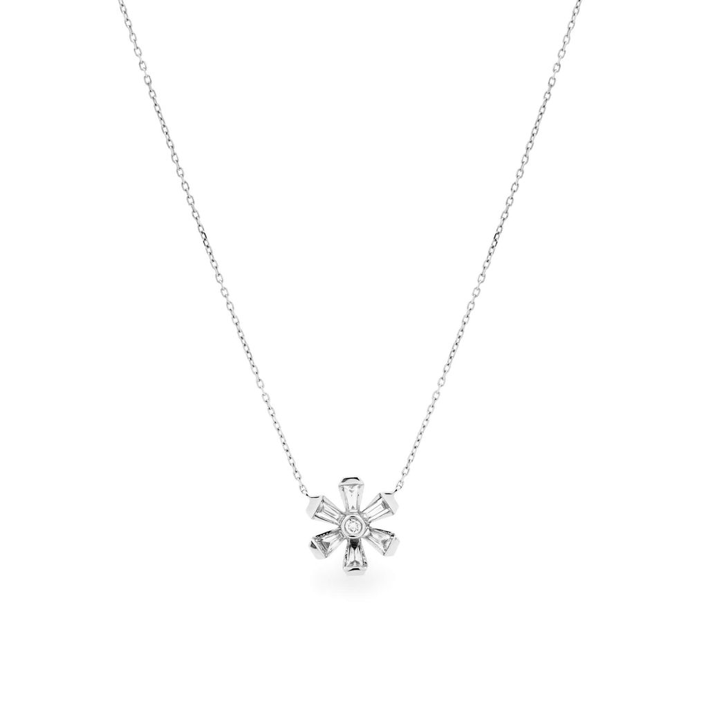 Dây liền mặt vàng trắng 14K gắn kim cương DOJI ALPR700067F2DA1 