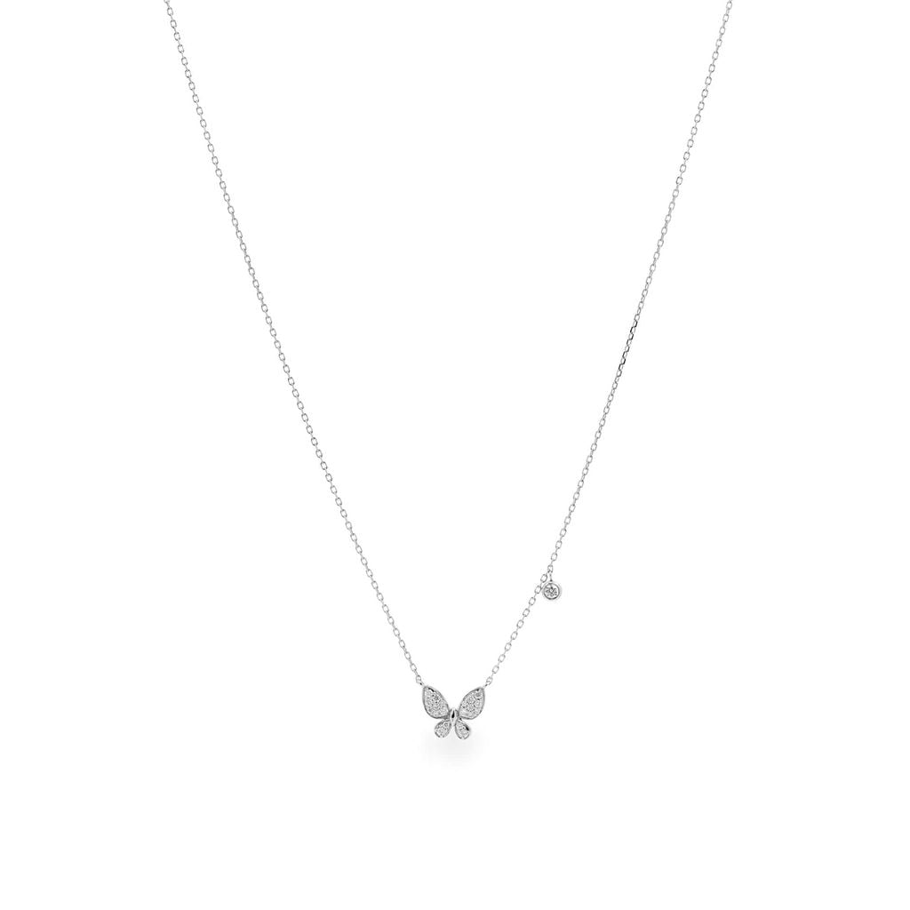 Dây liền mặt vàng trắng 14K gắn kim cương DOJI ALPR700093F2DA1 