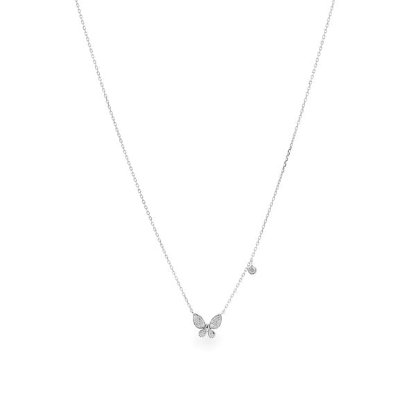 Dây liền mặt vàng trắng 14K gắn kim cương DOJI ALPR700093F2DA1