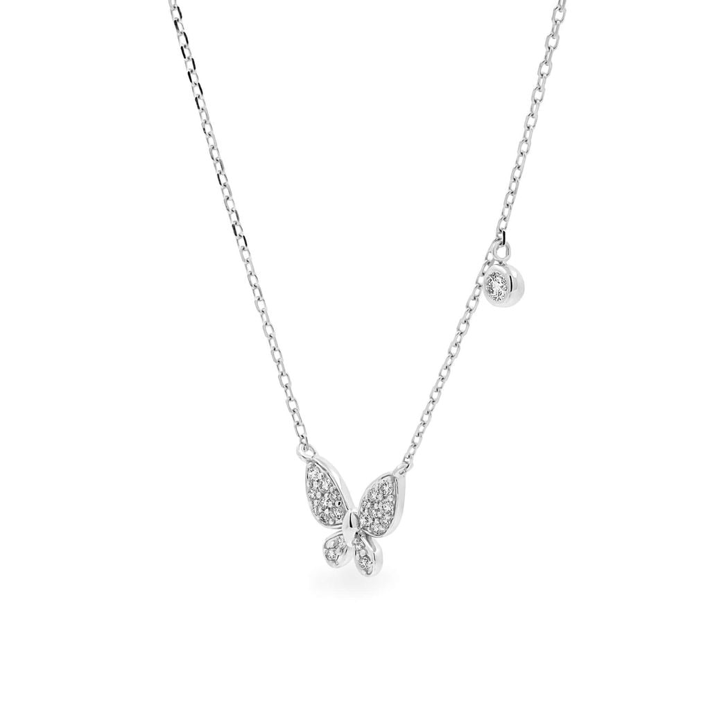 Dây liền mặt vàng trắng 14K gắn kim cương DOJI ALPR700093F2DA1 