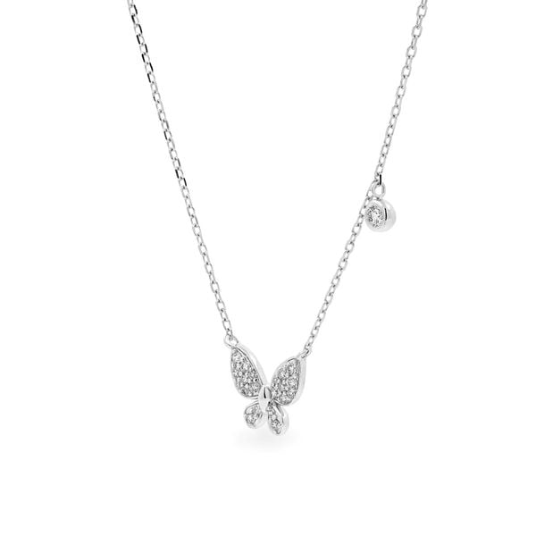 Dây liền mặt vàng trắng 14K gắn kim cương DOJI ALPR700093F2DA1
