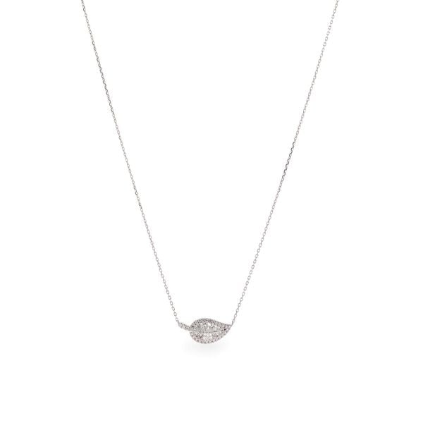 Dây liền mặt vàng trắng 14K gắn kim cương DOJI ALPR700100F2DA1