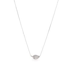Dây liền mặt vàng trắng 14K gắn kim cương DOJI ALPR700100F2DA1