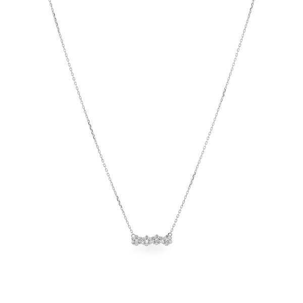 Dây liền mặt vàng trắng 14K gắn kim cương DOJI ALPR700101F2DA1