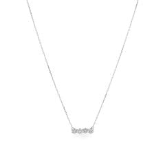 Dây liền mặt vàng trắng 14K gắn kim cương DOJI ALPR700101F2DA1