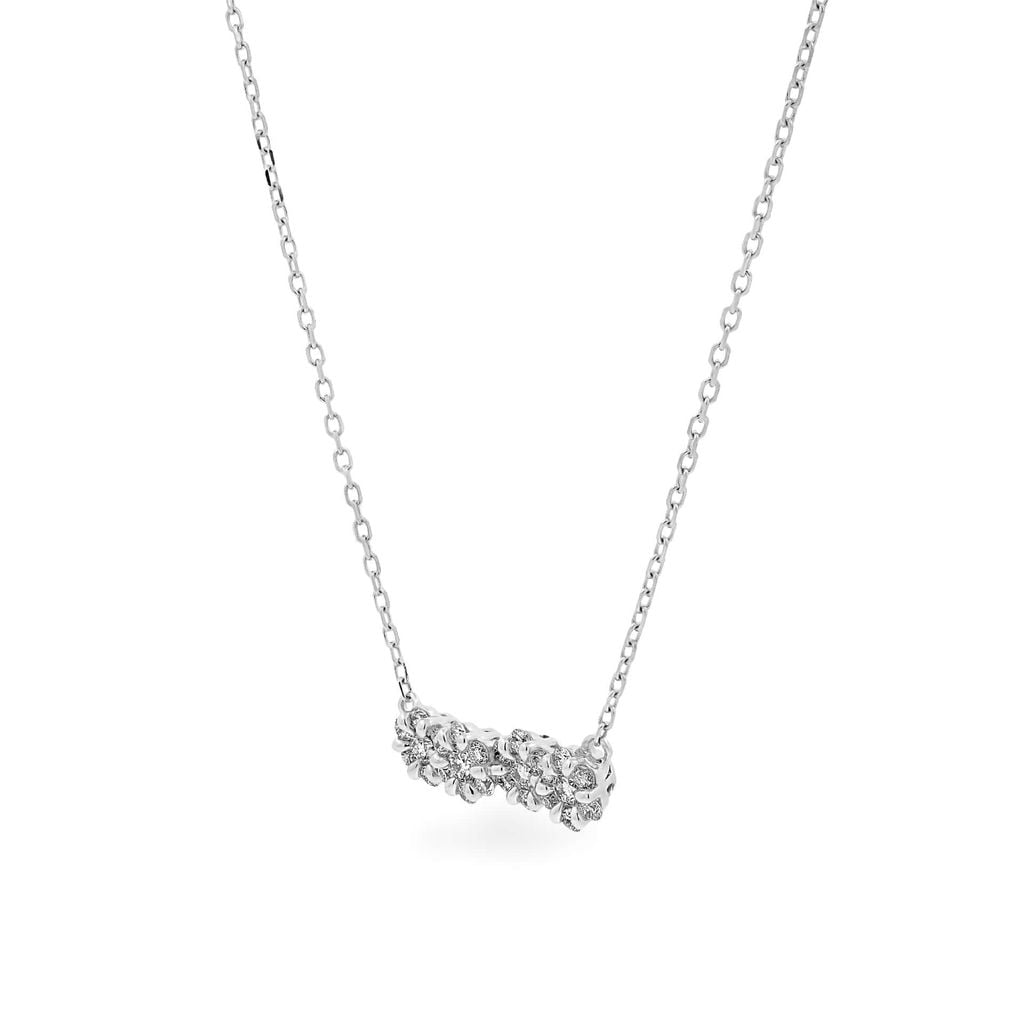 Dây liền mặt vàng trắng 14K gắn kim cương DOJI ALPR700101F2DA1 