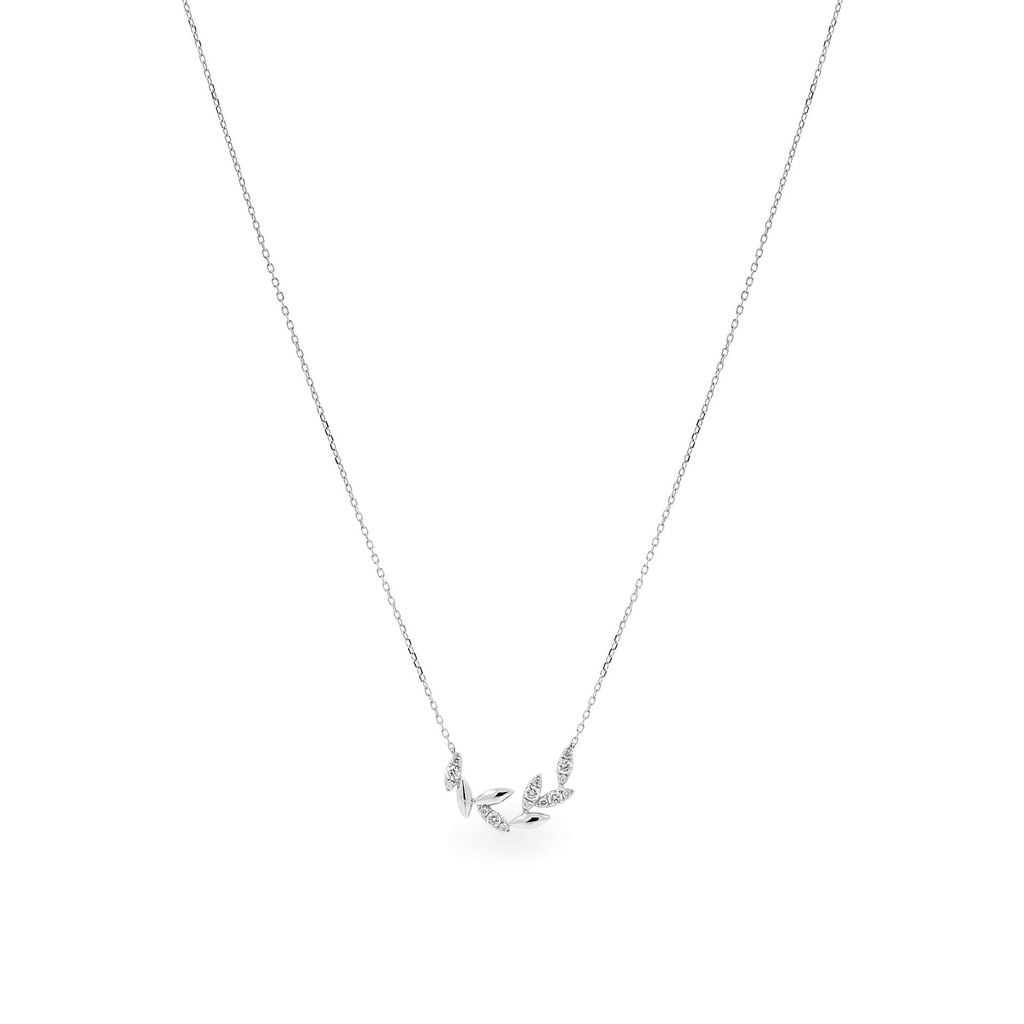 Dây liền mặt vàng trắng 14K gắn kim cương DOJI ALPR700103F2DA1 