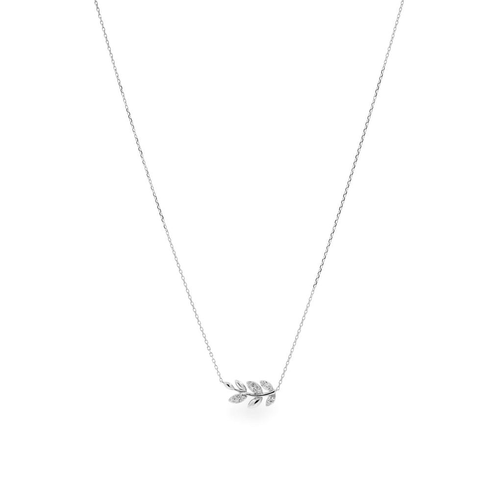 Dây liền mặt vàng trắng 14K gắn kim cương DOJI ALPR700104F2DA1 
