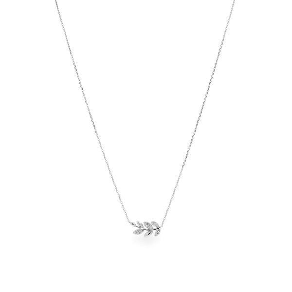 Dây liền mặt vàng trắng 14K gắn kim cương DOJI ALPR700104F2DA1
