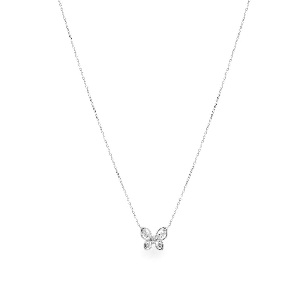 Dây liền mặt vàng trắng 14K gắn kim cương DOJI ALPR700107F2DA1 