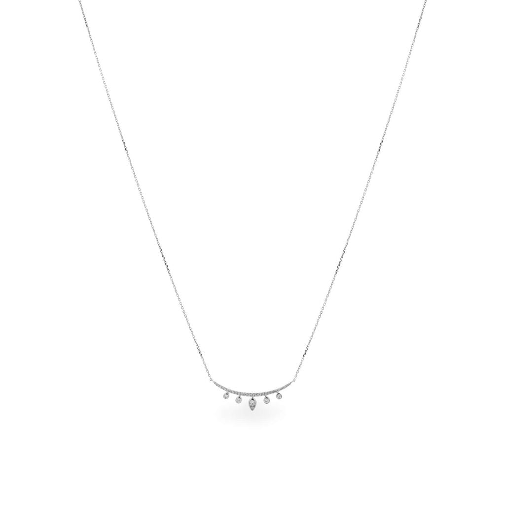 Dây liền mặt vàng trắng 14K gắn kim cương DOJI ALPR800006F2DA1 