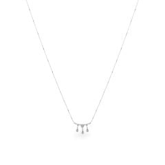 Dây liền mặt vàng trắng 14K gắn kim cương DOJI ALPR800008F2DA1