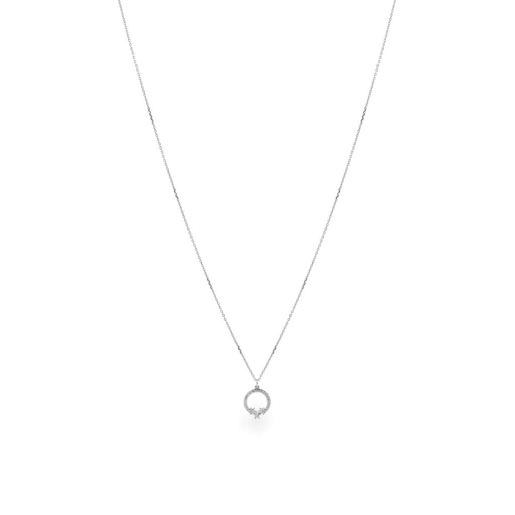 Dây liền mặt vàng trắng 14K gắn kim cương DOJI ALPR800011F2DA1 