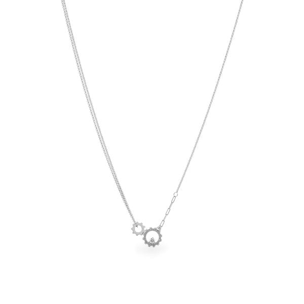 Dây liền mặt vàng trắng 14K gắn kim cương DOJI ALPR800019F2DA1