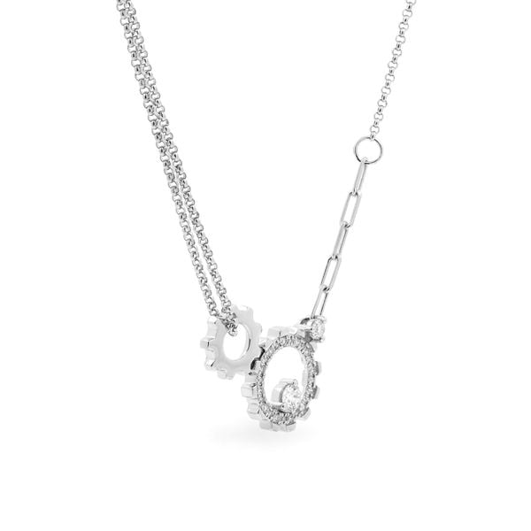 Dây liền mặt vàng trắng 14K gắn kim cương DOJI ALPR800019F2DA1