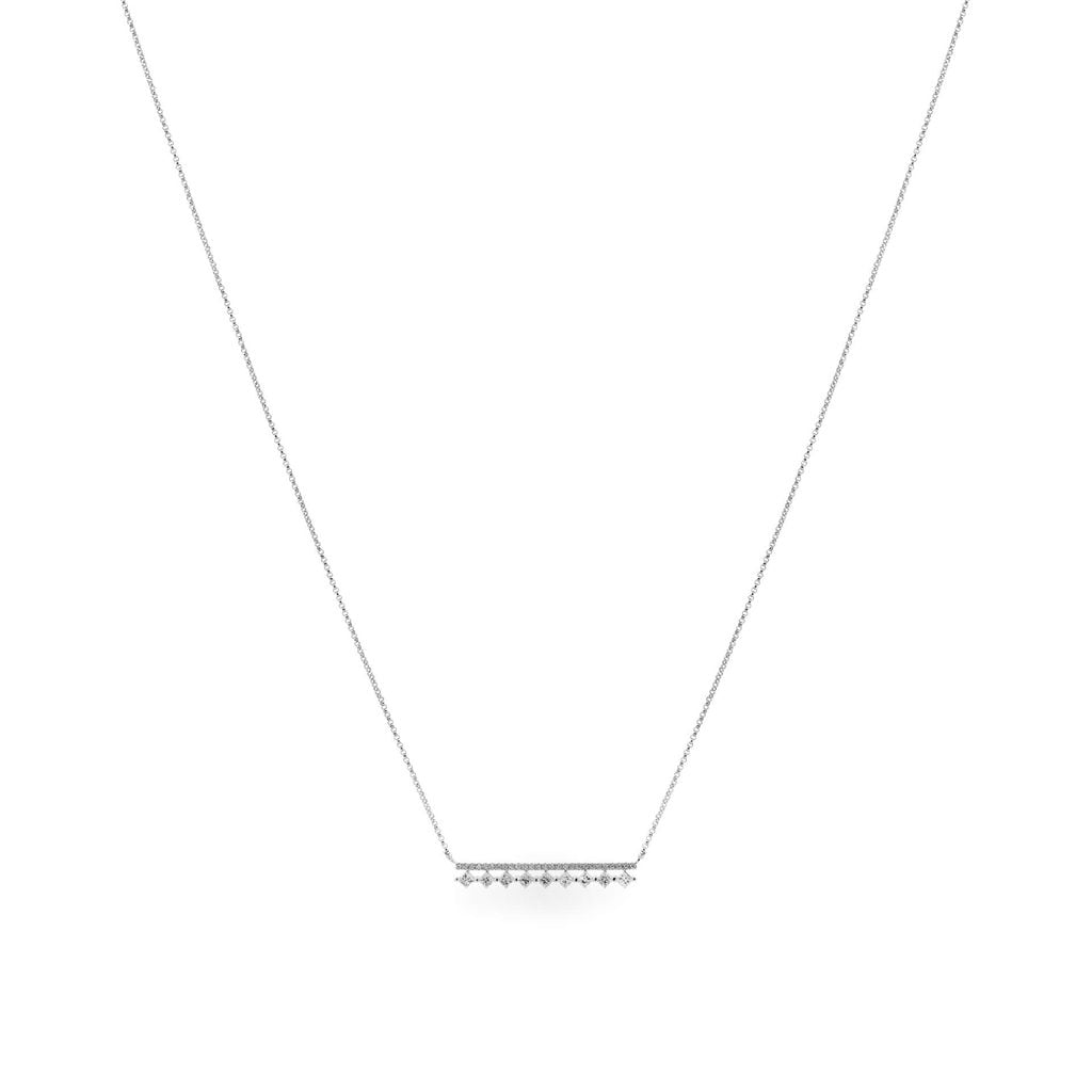 Dây liền mặt vàng trắng 14K gắn kim cương DOJI ALPR800022F2DA1 