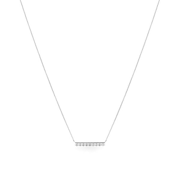 Dây liền mặt vàng trắng 14K gắn kim cương DOJI ALPR800022F2DA1