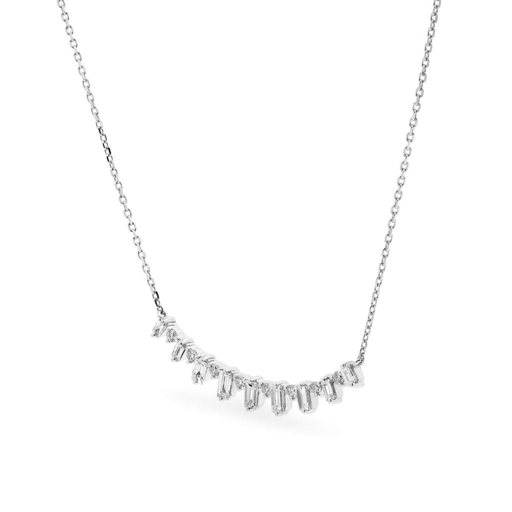 Dây liền mặt vàng trắng 14K gắn kim cương DOJI ALPR800027F2DA1 