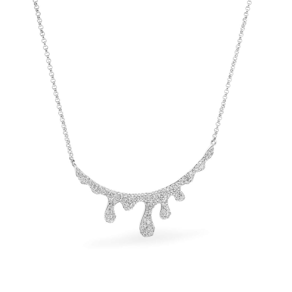 Dây liền mặt vàng trắng 14K gắn kim cương DOJI ALPR800028F2DA1 