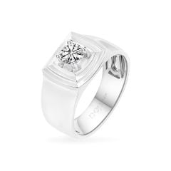 Nhẫn vàng trắng 14K gắn kim cương DOJI AMRB300063F2HA1