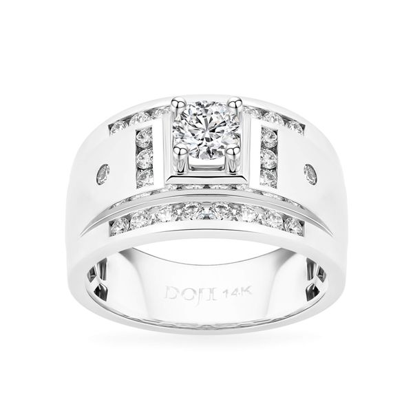 Nhẫn vàng trắng 14K gắn kim cương DOJI AMRB400048F2HA1