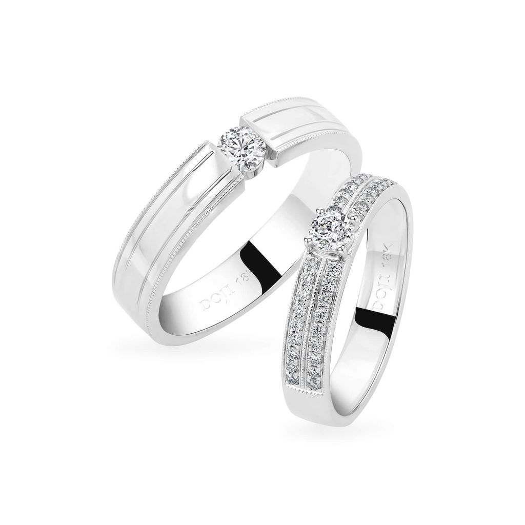 Nhẫn cưới 18K DOJI AWMF000055D2NN1 - AWFF000055D2NN1 