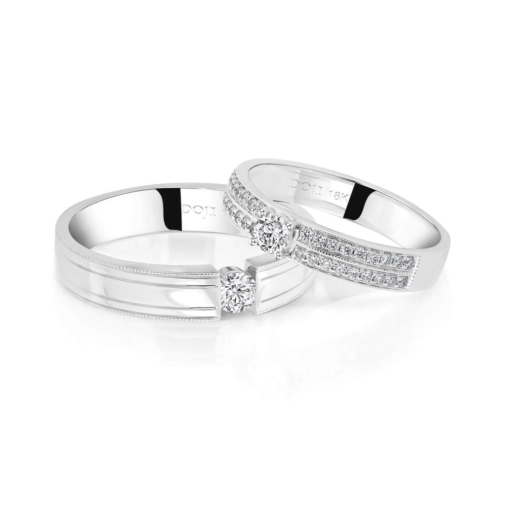 Nhẫn cưới 18K DOJI AWMF000055D2NN1 - AWFF000055D2NN1 
