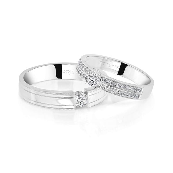 Nhẫn cưới 18K DOJI AWMF000055D2NN1 - AWFF000055D2NN1