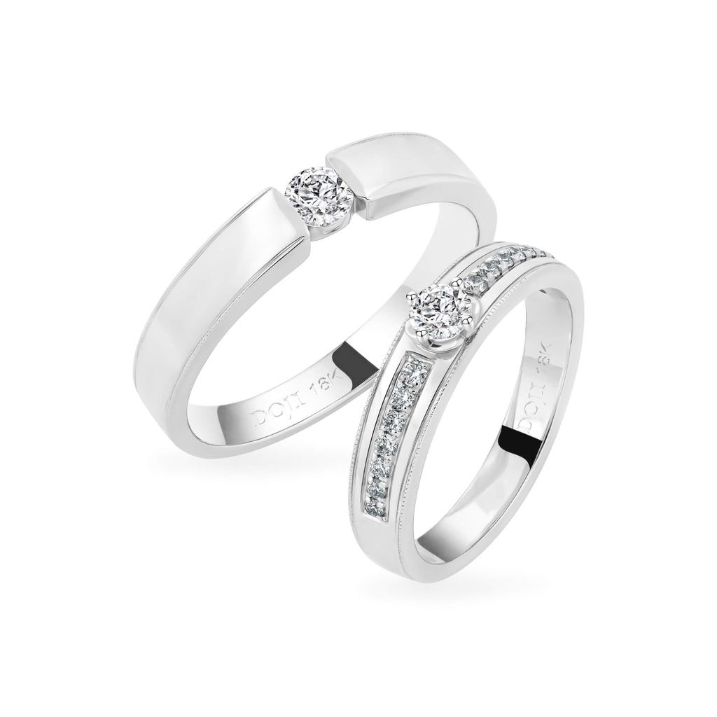 Nhẫn cưới 18K DOJI AWMF000031D2NN1 - AWFF000031D2NN1 