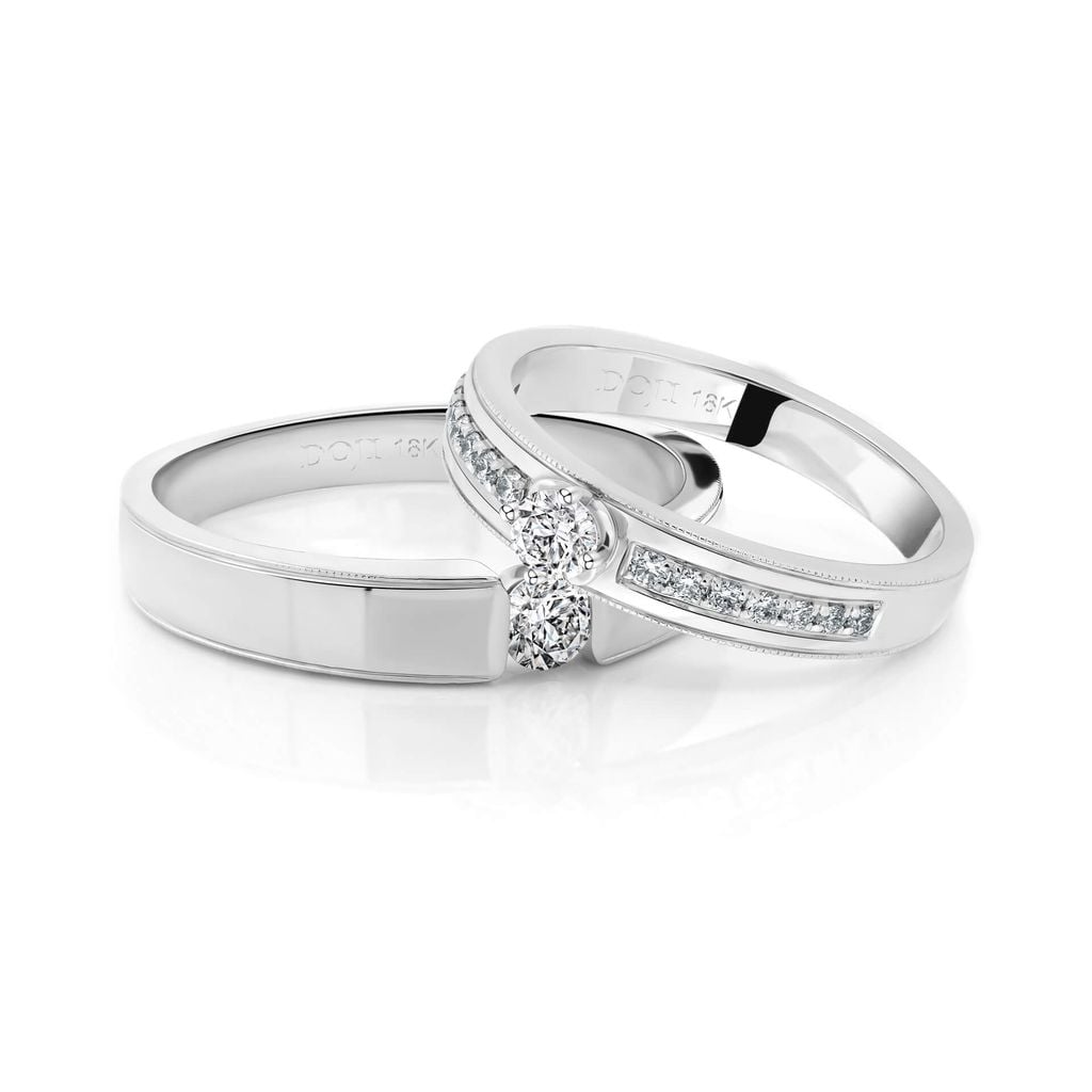 Nhẫn cưới 18K DOJI AWMF000031D2NN1 - AWFF000031D2NN1 