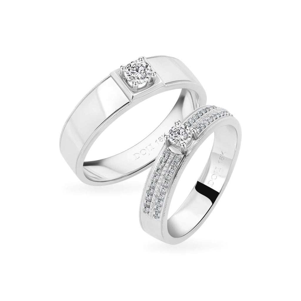 Nhẫn cưới 18K DOJI AWMF000039D2NN1 - AWFF000039D2NN1 