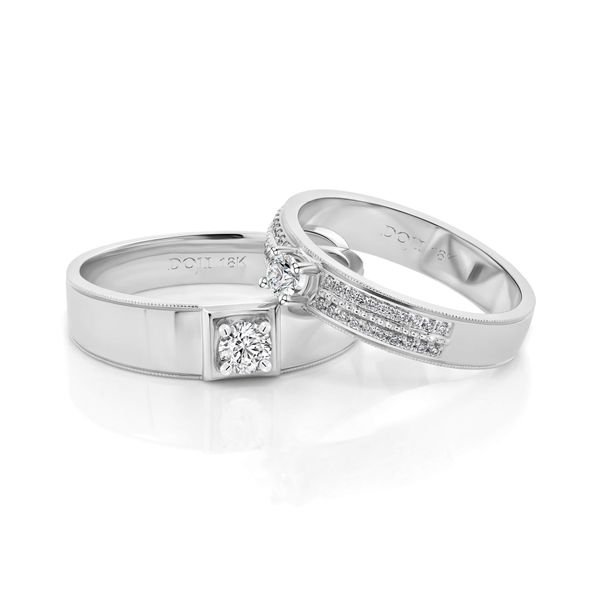 Nhẫn cưới 18K DOJI AWMF000039D2NN1 - AWFF000039D2NN1